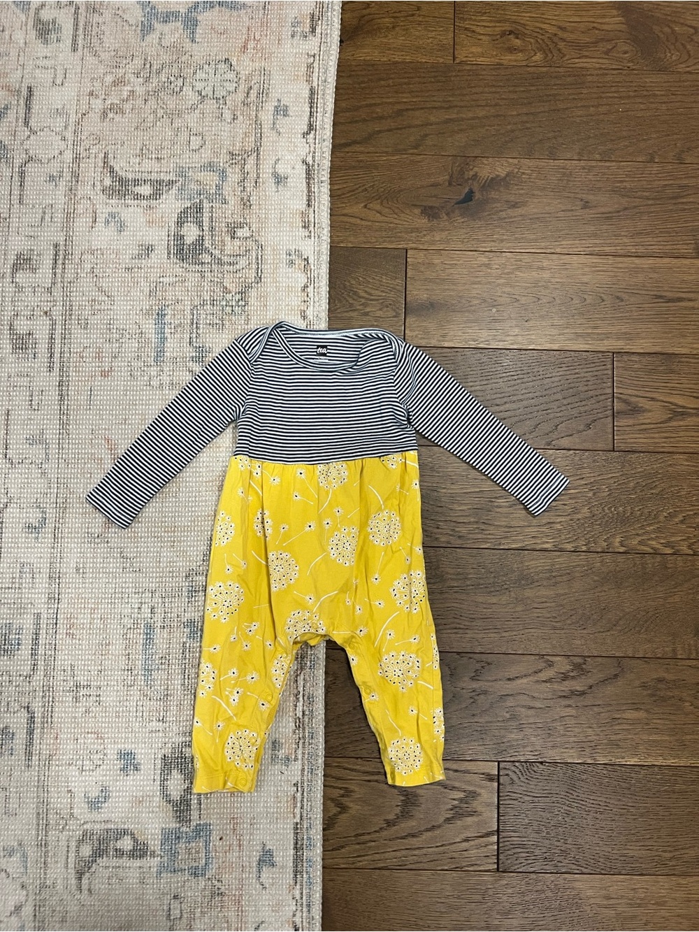 Tea Collection Striped and Yellow Floral One-Piece